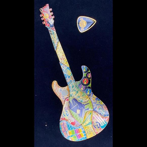 Hard Rock Cafe 30th Anniversary Guitar Puzzle Pin Set Limited to 2000 World Wide - Picture 1 of 9